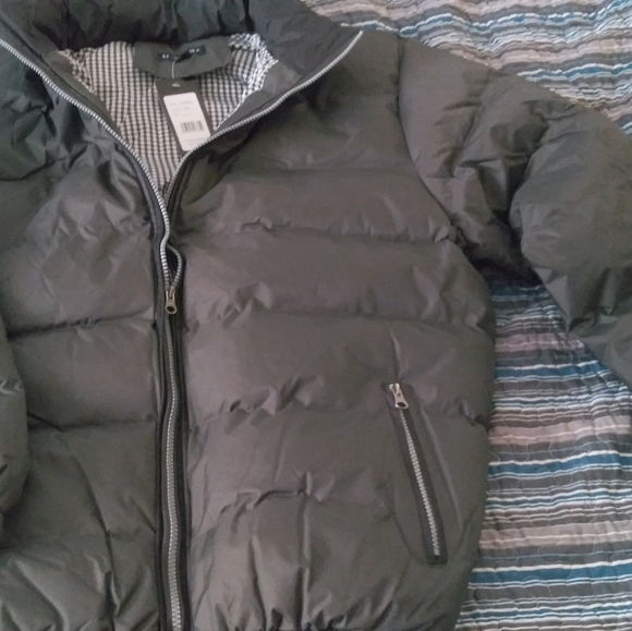 U2wear Puffer Coat Men Size Large - Olive - Picture 2 of 4